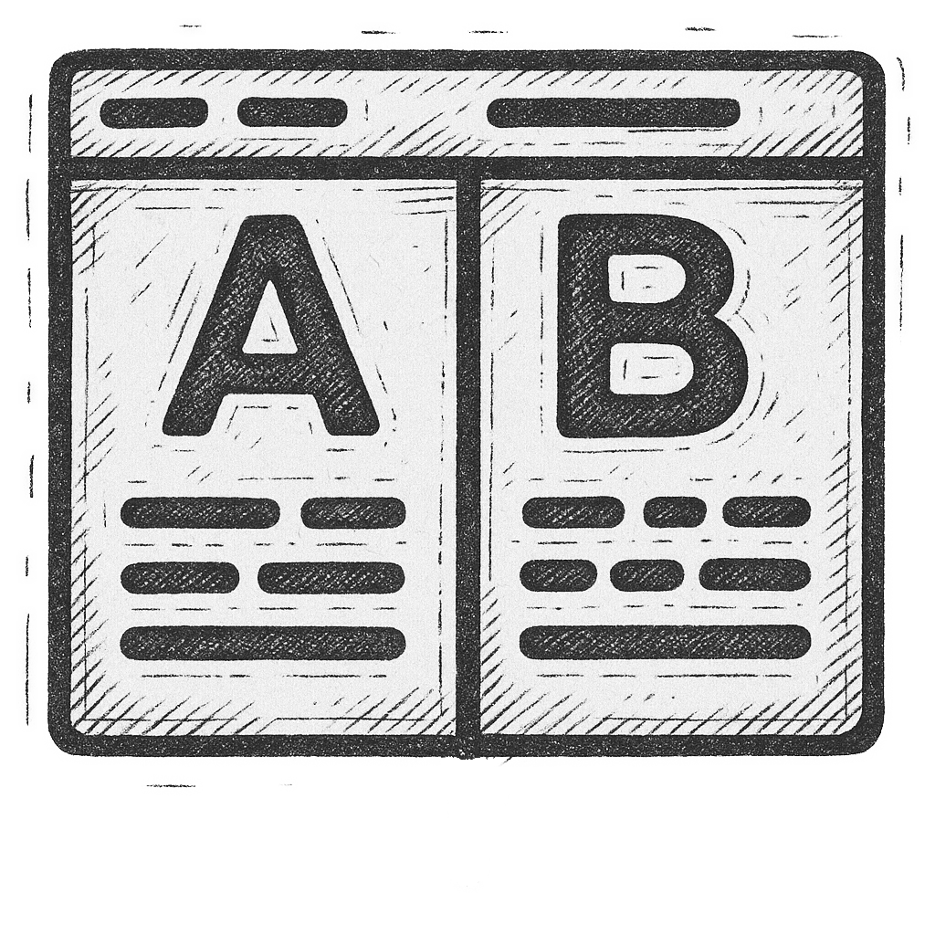 AB Test icon skizze