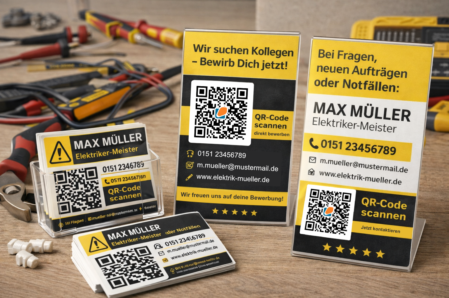 Elektriker Aufsteller.