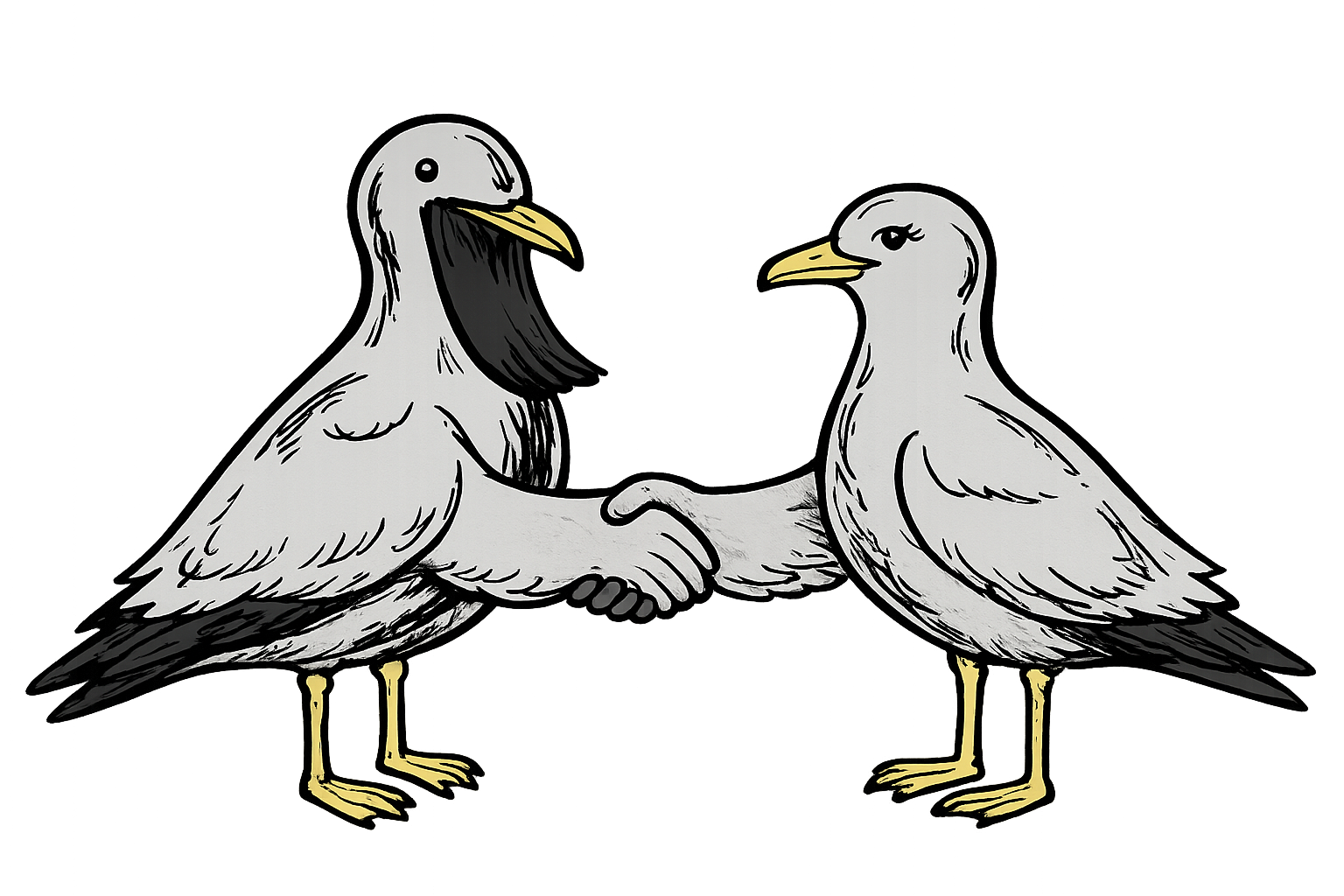 Partnerschaftsmöwen.