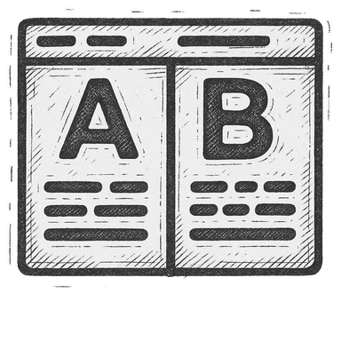 AB Test icon skizze