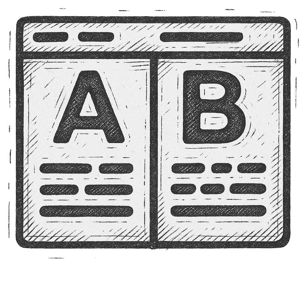 AB Test icon skizze