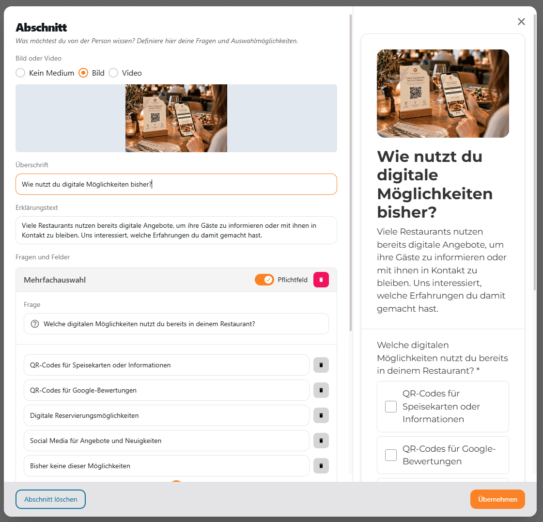 Ankerfunnel Beispiel