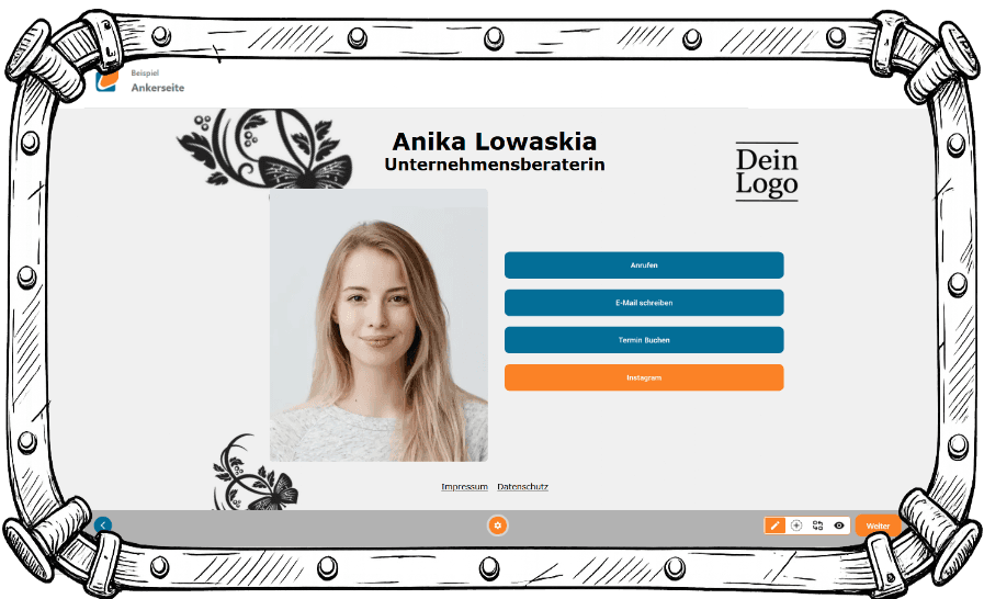 Ankerseite, deine individuelle Linkseite