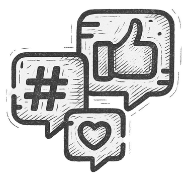 social icon skizze