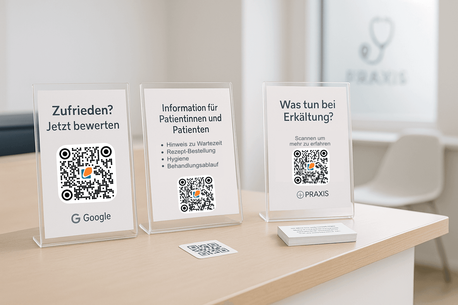 Aufsteller-Set für Praxen Aufsteller Praxen