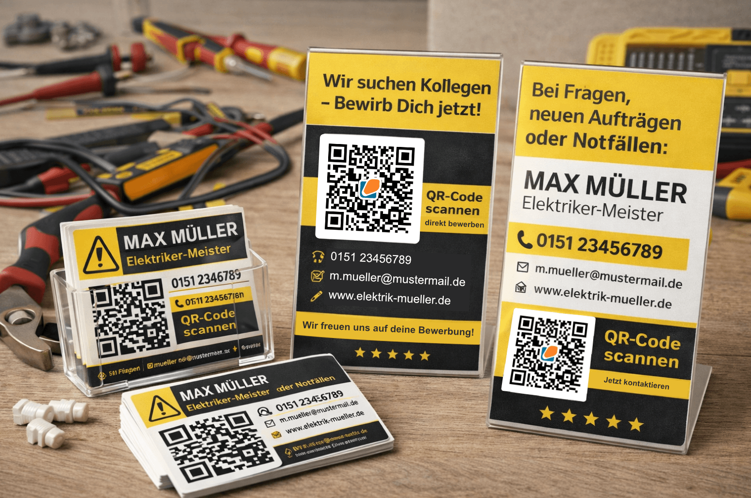 Elektriker Aufsteller.